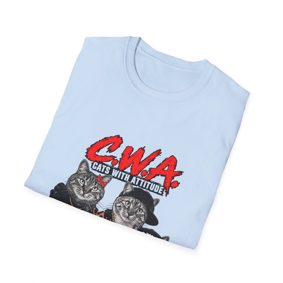 Cats With Attitude (CWA) Graphic T-Shirt —Unisex Novelty Tee