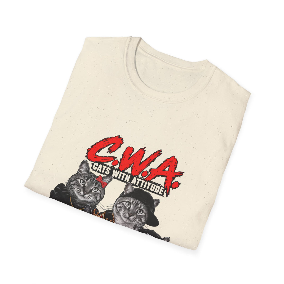 Cats With Attitude (CWA) Graphic T-Shirt —Unisex Novelty Tee
