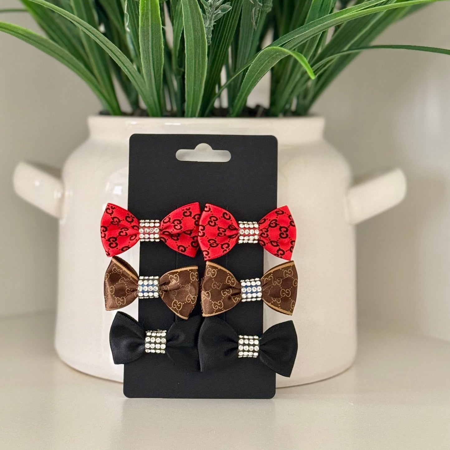 Pet Assorted & Matching- Rhinestone Bows