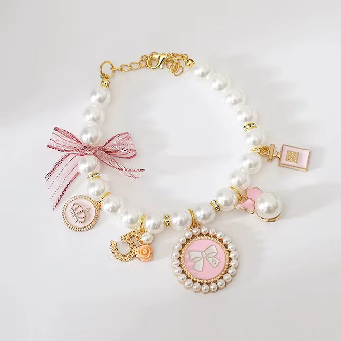 Pet Charm Pearl Necklace