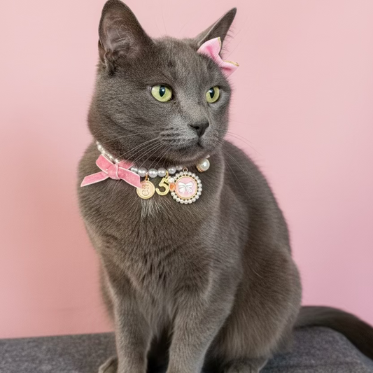 Pet Charm Pearl Necklace
