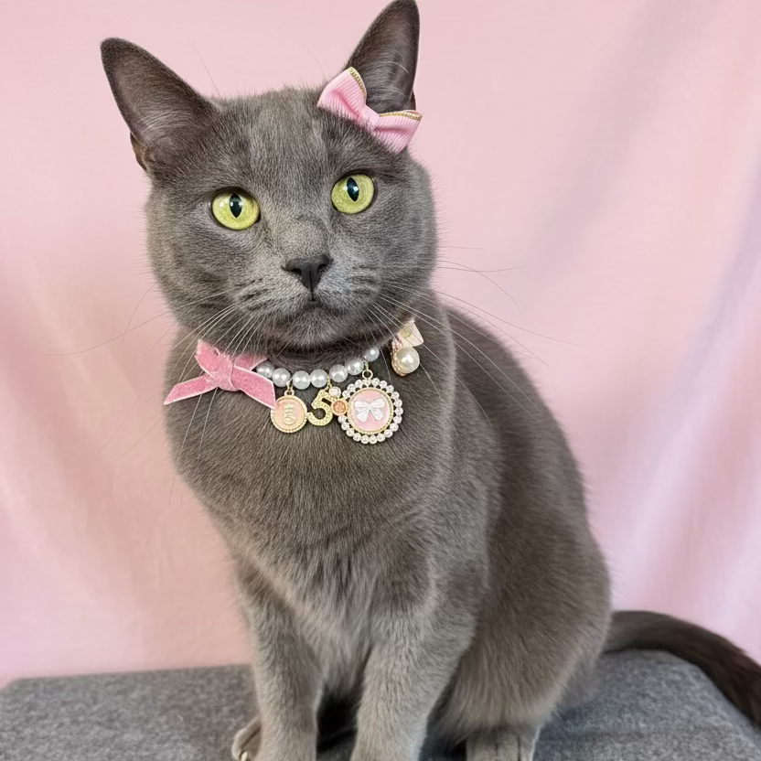 Pet Charm Pearl Necklace