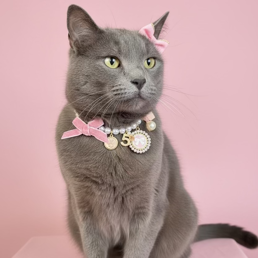 Pet Charm Pearl Necklace